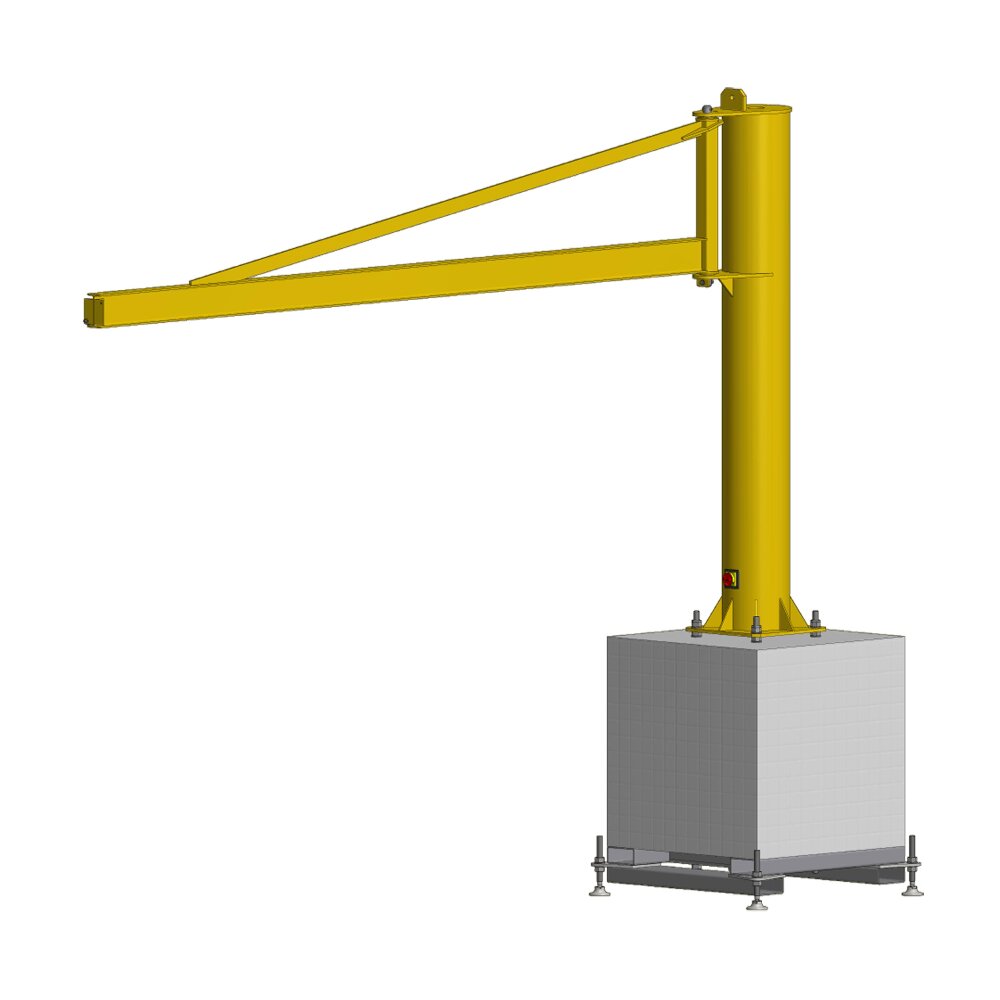 Pillar Jib Crane Overbraced 270° Movable PFT MOB